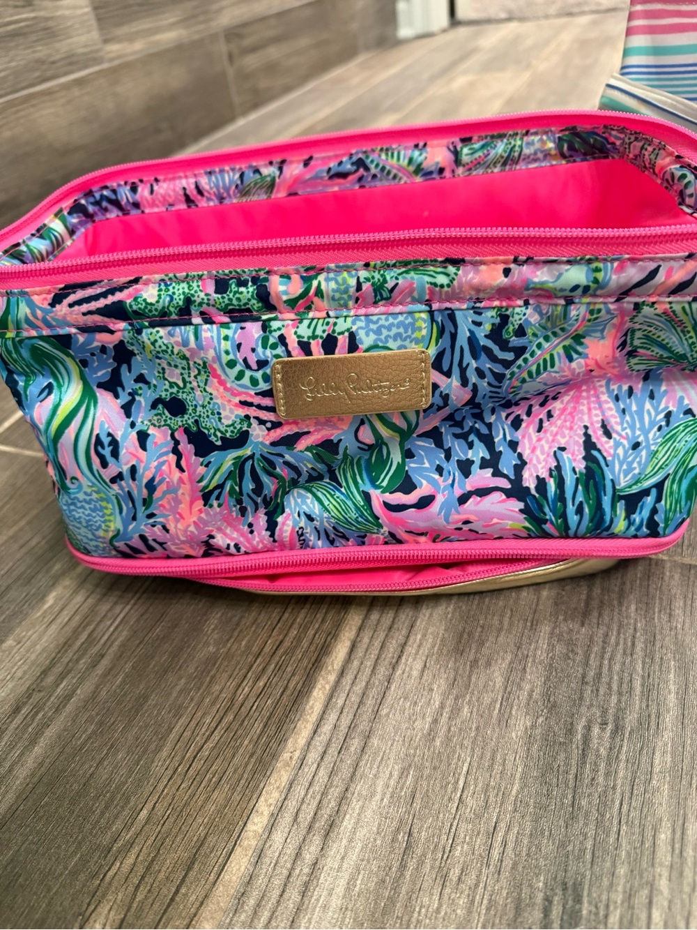 Lilly Pulitzer Tropical Pink Multi Cosmetic Case